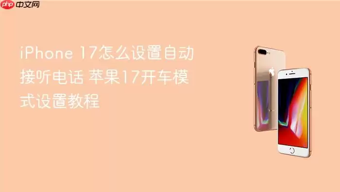 iPhone 17怎么设置自动接听电话 苹果17开车模式设置教程
