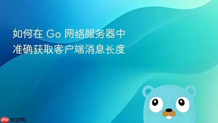 如何在 Go 网络服务器中准确获取客户端消息长度
