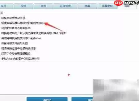 关闭Converter视频编码器名称添加