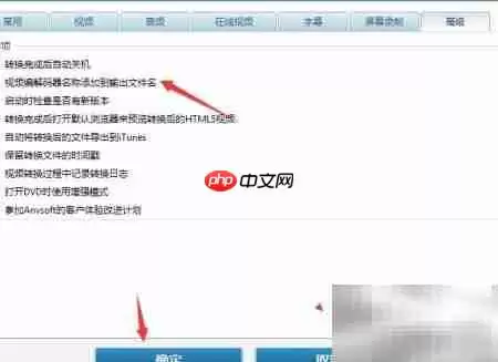 关闭Converter视频编码器名称添加