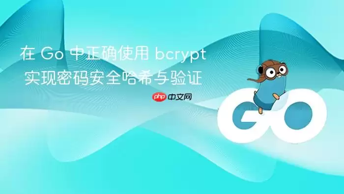 在 Go 中正确使用 bcrypt 实现密码安全哈希与验证