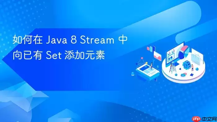 如何在 Java 8 Stream 中向已有 Set 添加元素
