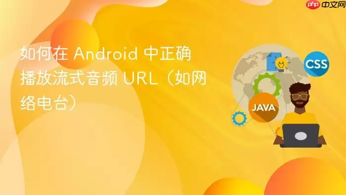如何在 Android 中正确播放流式音频 URL（如网络电台）