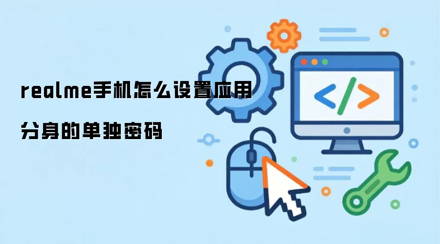 realme手机怎么设置应用分身的单独密码