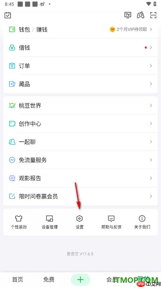 爱奇艺手机版设置禁止在夜间推送消息通知的方法