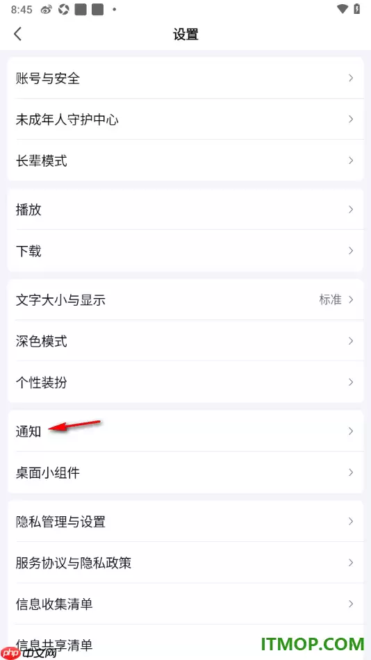 爱奇艺手机版设置禁止在夜间推送消息通知的方法