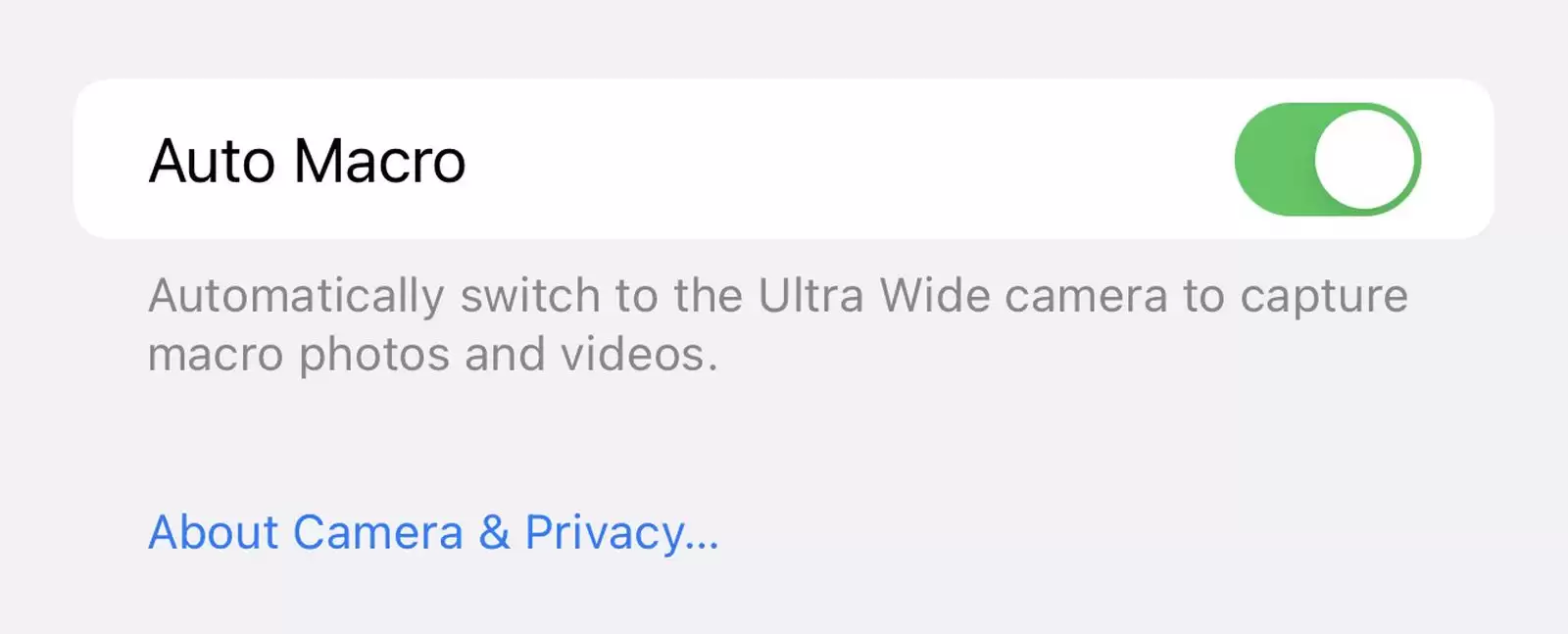 iOS 15.1 新功能汇总:支持 ProRes 格式、新增微距模式开关 iOS 15.1 新功能汇总:支持 ProRes 格式、新增微距模式开关