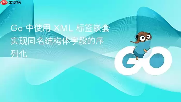 Go 中使用 XML 标签嵌套实现同名结构体字段的序列化