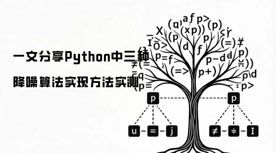 一文分享Python中三种降噪算法实现方法实测