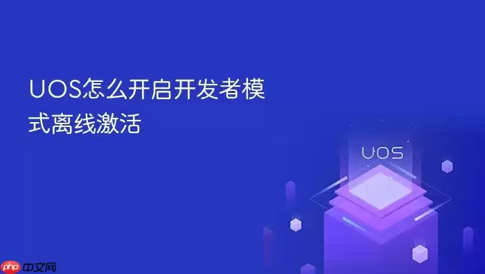 UOS怎么开启开发者模式离线激活