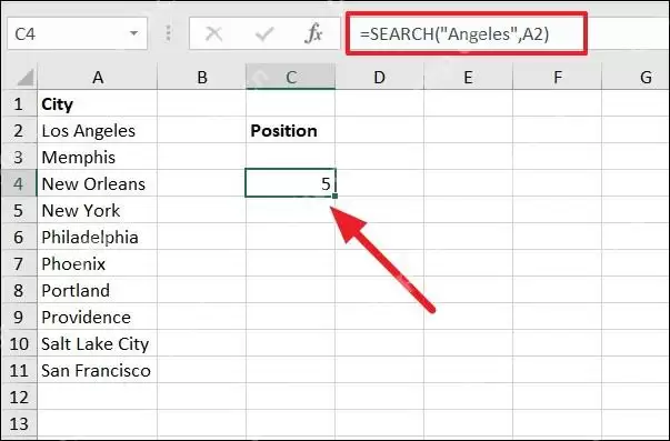 Excel中怎样用SEARCH函数查找特定文本内容