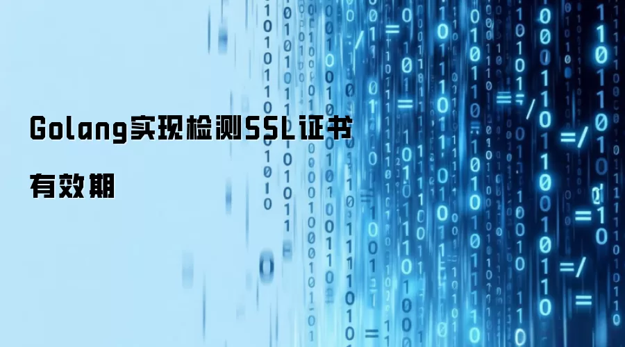 Golang实现检测SSL证书有效期