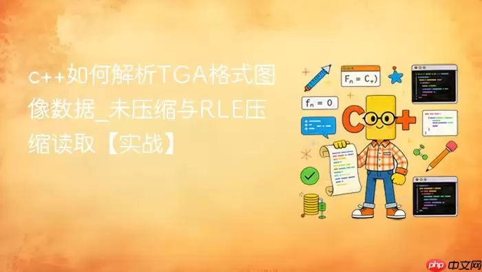 c++如何解析TGA格式图像数据_未压缩与RLE压缩读取【实战】
