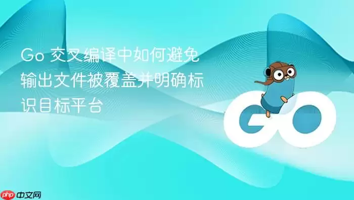 Go 交叉编译中如何避免输出文件被覆盖并明确标识目标平台