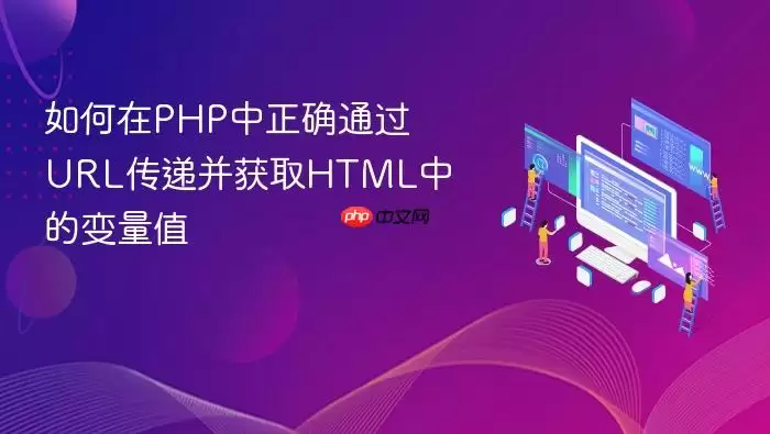 如何在PHP中正确通过URL传递并获取HTML中的变量值