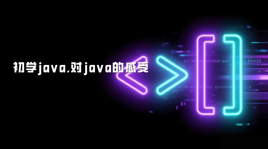 初学java,对java的感受