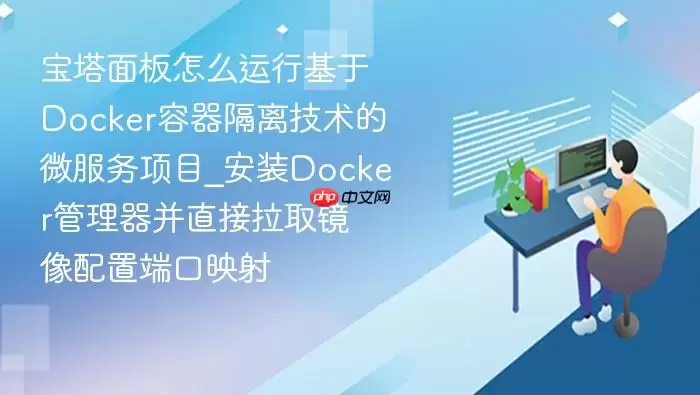 宝塔面板怎么运行基于Docker容器隔离技术的微服务项目_安装Docker管理器并直接拉取镜像配置端口映射