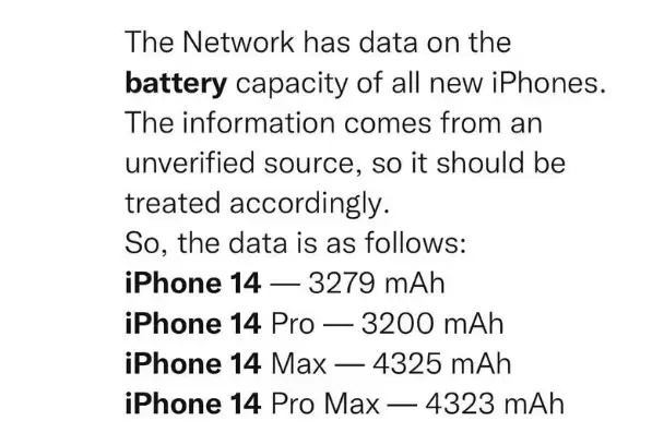 iPhone 14系列电池容量有多大?有提升吗? iPhone 14系列电池容量有多大?有提升吗?