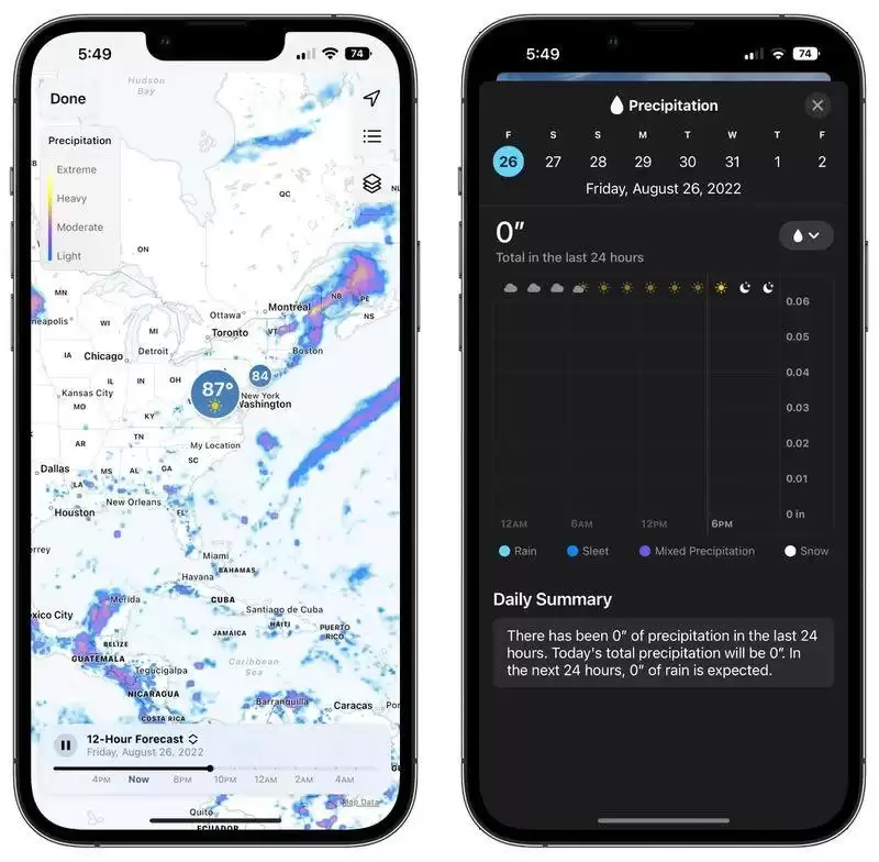 苹果 iOS 16 天气应用有哪些新变化? 苹果 iOS 16 天气应用有哪些新变化?