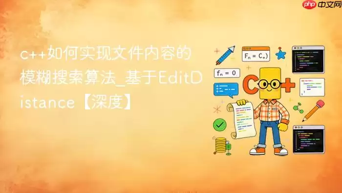 c++如何实现文件内容的模糊搜索算法_基于EditDistance【深度】