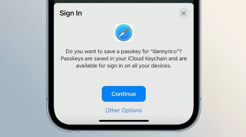 iOS 16 使用 Passkeys 实现无密码输入方法教程 iOS 16 使用 Passkeys 实现无密码输入方法教程