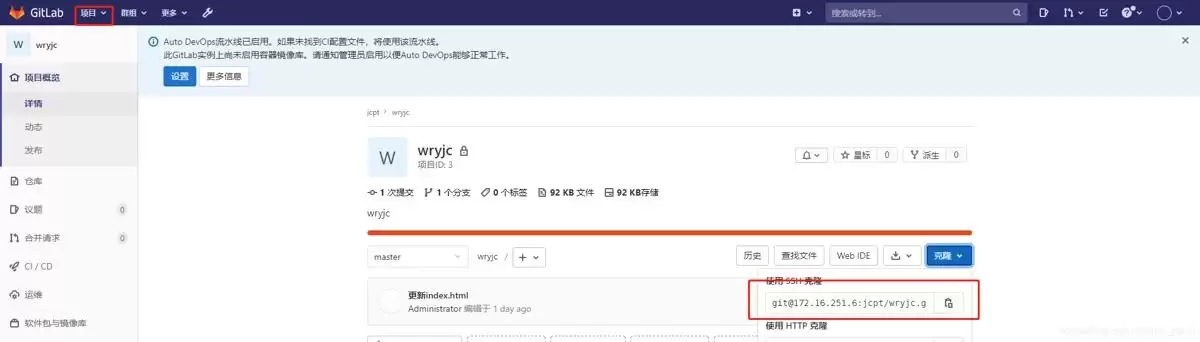 配置Jenkins自动拉取gitlab中的代码并部署方式