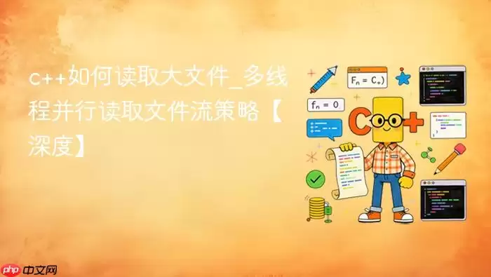 c++如何读取大文件_多线程并行读取文件流策略【深度】