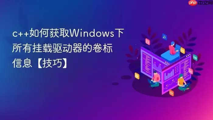 c++如何获取Windows下所有挂载驱动器的卷标信息【技巧】