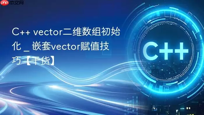 C++ vector二维数组初始化 _ 嵌套vector赋值技巧【干货】