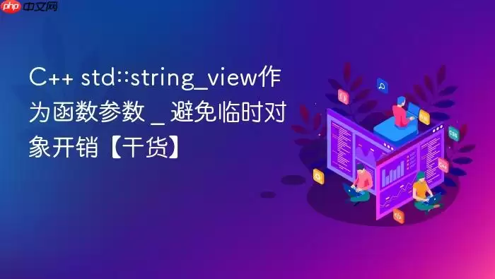 C++ std::string_view作为函数参数 _ 避免临时对象开销【干货】