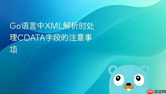 Go语言中XML解析时处理CDATA字段的注意事项