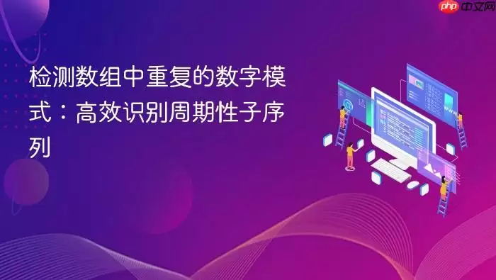 检测数组中重复的数字模式：高效识别周期性子序列