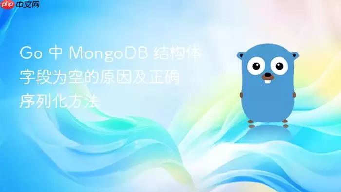 Go 中 MongoDB 结构体字段为空的原因及正确序列化方法