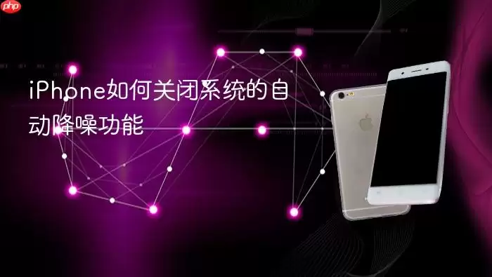 iPhone如何关闭系统的自动降噪功能