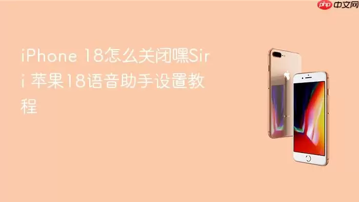 iPhone 18怎么关闭嘿Siri 苹果18语音助手设置教程