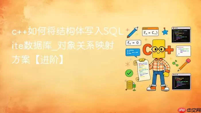 c++如何将结构体写入SQLite数据库_对象关系映射方案【进阶】