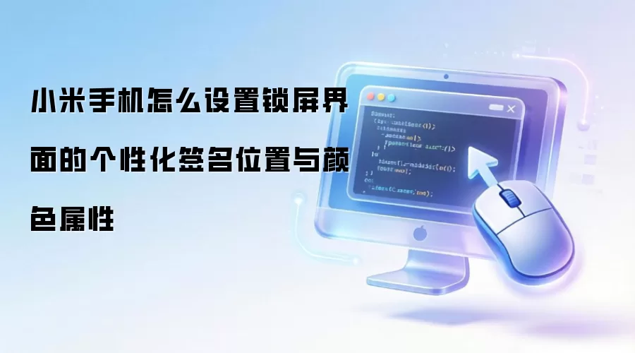 小米手机怎么设置锁屏界面的个性化签名位置与颜色属性