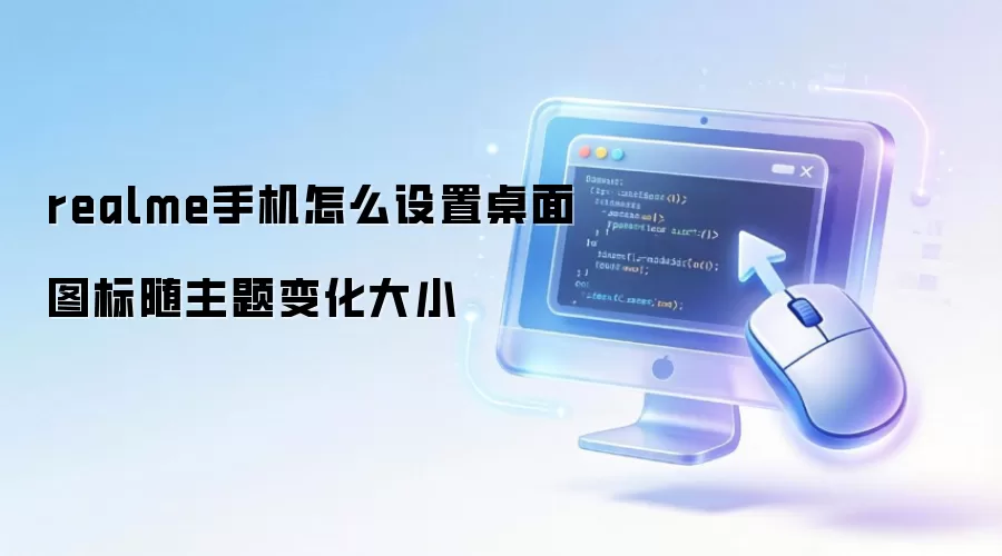 realme手机怎么设置桌面图标随主题变化大小