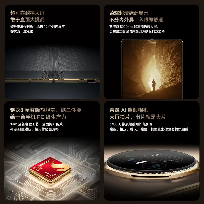 9999 → 7749 元：荣耀 Magic V5 折叠屏手机 16+512G 国补直降