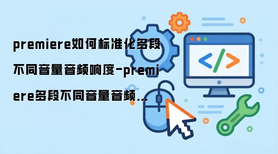 premiere如何标准化多段不同音量音频响度-premiere多段不同音量音频响度标准化方法
