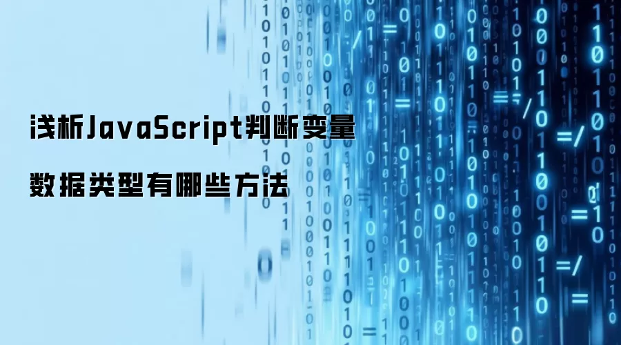 浅析JavaScript判断变量数据类型有哪些方法
