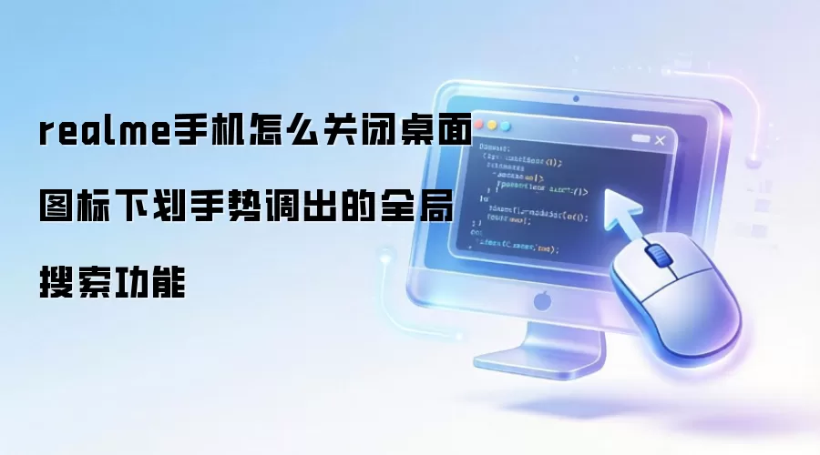 realme手机怎么关闭桌面图标下划手势调出的全局搜索功能
