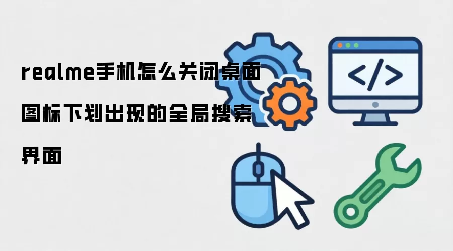 realme手机怎么关闭桌面图标下划出现的全局搜索界面