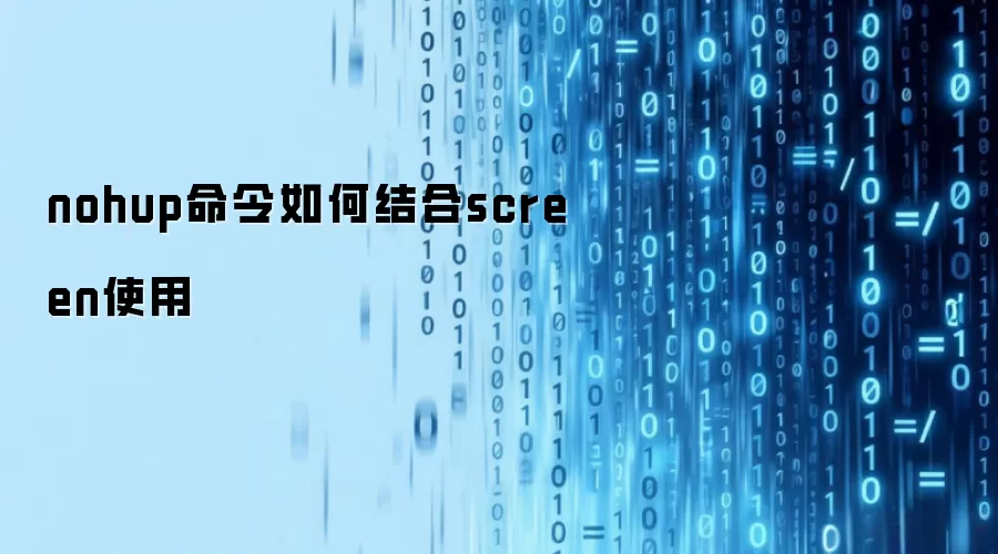 nohup命令如何结合screen使用