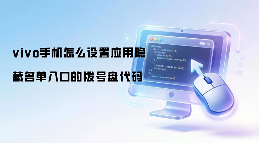 vivo手机怎么设置应用隐藏名单入口的拨号盘代码