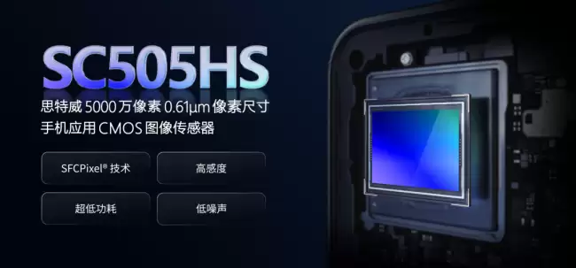 思特威推出 50MP 手机 CMOS 传感器 SC505HS 功耗降低约 18%
