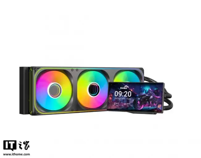 先马推出 S300-360 一体式水冷散热器：冷头配 6 英寸磁吸面板 黑白双色均售 499 元