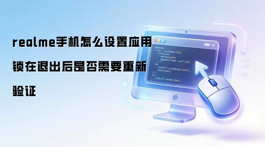 realme手机怎么设置应用锁在退出后是否需要重新验证