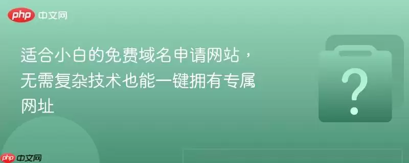适合小白的免费域名申请网站,无需复杂技术也能一键拥有专属网址