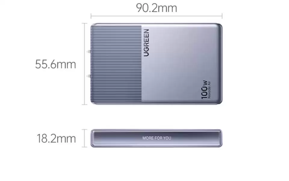 绿联推出100W小冰片氮化镓充电器：2C1A，189元